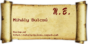 Mihály Bulcsú névjegykártya